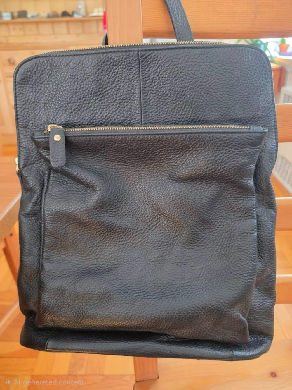 L. Credi Pebbled Leather Backpack/Purse